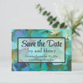 ティール(緑がかった色)青黄色紫陽花 セーブザデート (スタンド正面)