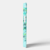 ティール（緑がかった色）、青、緑の雪パーソナライズされた片 Case-Mate iPhoneケース (裏面 / 右)