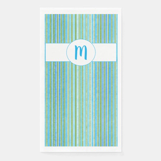 ティール(緑がかった色)、青、緑、白の各ストライプ色 (正面)