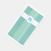 ティール(緑がかった色)、青、緑、白の各ストライプ色 (コーナー)