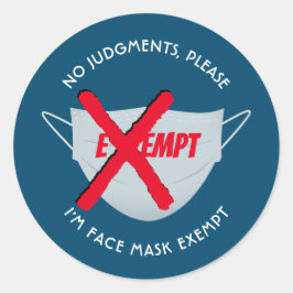 ティール（緑がかった色）青 |顔マスク除外 ラウンドシール