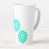 ティール(緑がかった色)静寂 カフェラテマグ (右アングル)