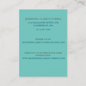 ティール（緑がかった色）音楽先生/ミュージシャン/アコースティックギター 名刺 (裏面)