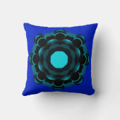 ティール(緑がかった色)風マンダラデザイン~7.25.24.2 クッション (裏面)