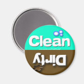 ティール（緑がかった色）食洗機磁石クリーン/ダーティ マグネット (正面/裏面)