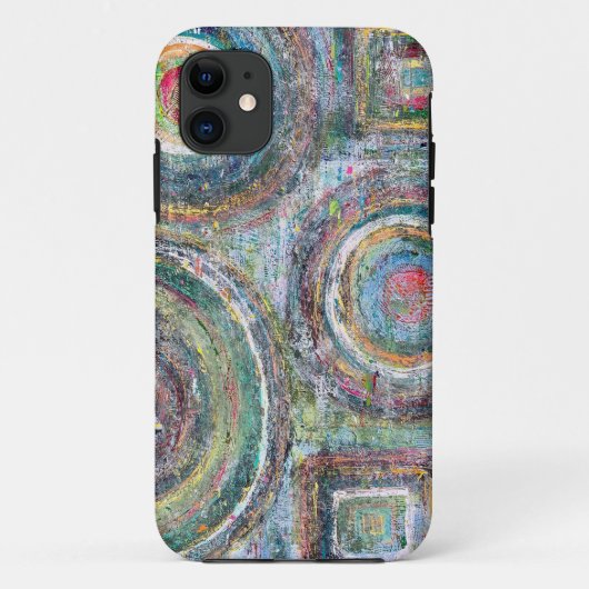 ティール（緑がかった色）駆動型iPhoneケース Case-Mate iPhoneケース (裏面)