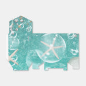 ティール（緑がかった色）魅惑シースターフィッシュ&バブルズ海ビーチ フェイバーボックス (折り畳みなし)