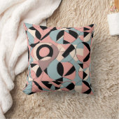 ティール(緑がかった色)鮮やかとマスタード幾何学模様 クッション (ブランケット)