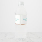 ティール（緑がかった色）50素晴らしい50歳の誕生日パーティウォーターラベル ペットボトルラベル (裏面)