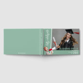 ティール(緑がかった色)Autograph Keepsake Class of 2023卒業 ゲストブック (全面)