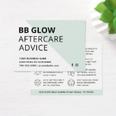 ティール(緑がかった色)BBグローフェイシャル指示カード気にの後ろ (デスク)