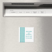 ティール(緑がかった色)Chevron縁どSave the Date Magnet マグネット (インサイチュ (食洗機))
