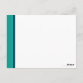 ティール(緑がかった色)ColorBlock写真テンプレート事業葉書 ポストカード (裏面)