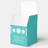 ティール(緑がかった色)D20サイコロゲーマーフェイスボックス フェイバーボックス (オープン)