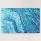 ティール(緑がかった色) Geode ジグソーパズル (横)