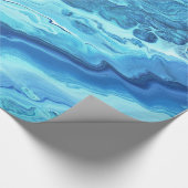 ティール(緑がかった色) Geode ラッピングペーパー (角)