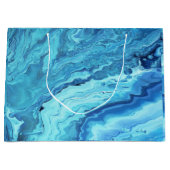 ティール(緑がかった色) Geode ラージペーパーバッグ (正面)