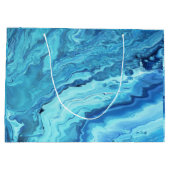 ティール(緑がかった色) Geode ラージペーパーバッグ (裏面)