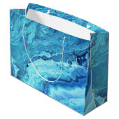 ティール(緑がかった色) Geode ラージペーパーバッグ (裏面アングル)