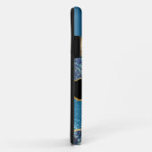 *~*ティール(緑がかった色)Glam Agate Geode金ゴールドグリッターBlack Case-Mate iPhoneケース (裏面/右)