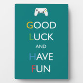 ティール（緑がかった色）GLHFビデオゲーム引用文 フォトプラーク (正面)