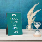 ティール（緑がかった色）GLHFビデオゲーム引用文 フォトプラーク (側面)