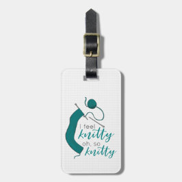 ティール（緑がかった色）Iニット感じティOh So Nitty ラゲッジタグ