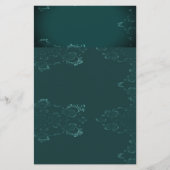 ティール（緑がかった色）Nライトブルー紙文房具シート (正面)