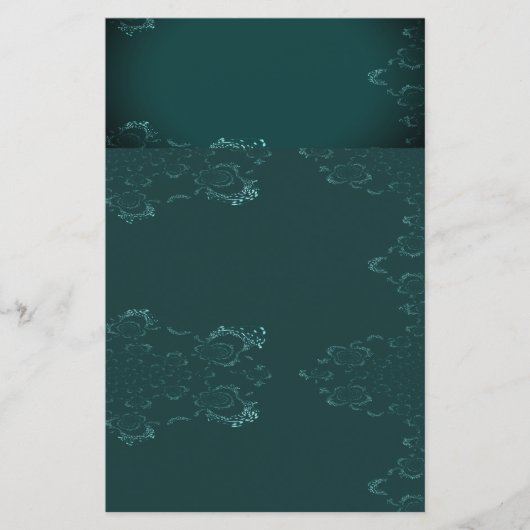 ティール（緑がかった色）Nライトブルー紙文房具シート (正面)