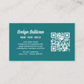 ティール（緑がかった色）Opal名刺 名刺 (裏面)