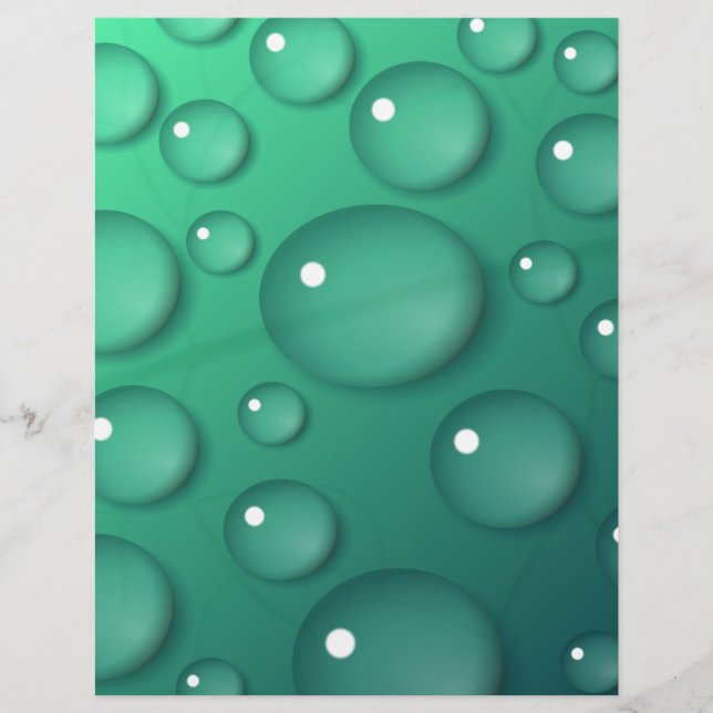 ティール（緑がかった色）Raindropテクスチャ (正面)