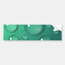 ティール（緑がかった色）Raindropテクスチャ バンパーステッカー