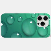 ティール（緑がかった色）Raindropテクスチャ Case-Mate iPhoneケース (裏面 (横))