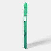 ティール（緑がかった色）Raindropテクスチャ Case-Mate iPhoneケース (裏面 / 右)