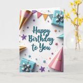 ティール 誕生日 ギフト カード (黄色い花)