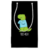 ティーレックスおもしろいTシャツTRex恐竜プンダークBG スモールペーパーバッグ (正面)
