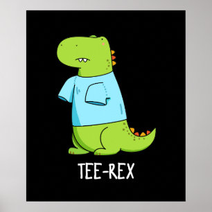 ティーレックスおもしろいTシャツTRex恐竜プンダークBG ポスター