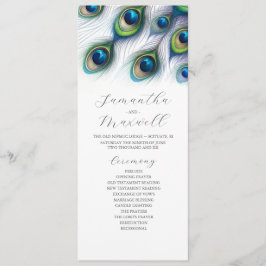 ティーレングス結婚式 プログラムテンプレート孔雀 プログラム