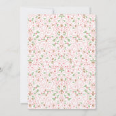 ティーレースのようカップブライダルシャワーティーパーティの招待状I 招待状 (裏面)