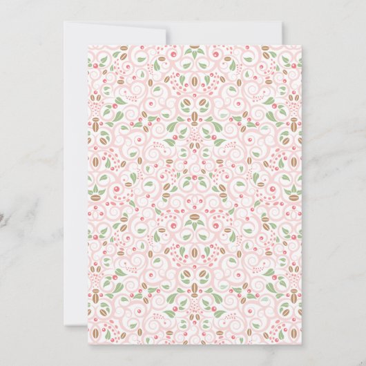 ティーレースのようカップブライダルシャワーティーパーティの招待状I 招待状 (裏面)