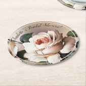 ティーローズのブライズシャワー ラウンドペーパーコースター (アングル)