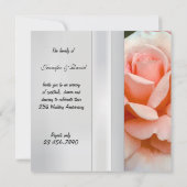 ティーローズシルバー 結婚25周年 招待状 (裏面)