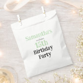 ティーンのノンシャラン誕生日パーティー招待状 フェイバーバッグ (クリップ留めされた状態)