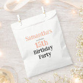 ティーンのノンシャラン誕生日パーティー招待状 フェイバーバッグ (クリップ留めされた状態)