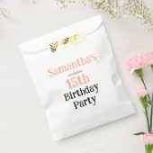 ティーンのノンシャラン誕生日パーティー招待状 フェイバーバッグ (封をした状態)