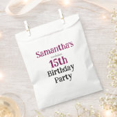 ティーンのノンシャラン誕生日パーティー招待状 フェイバーバッグ (クリップ留めされた状態)