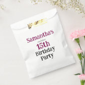 ティーンのノンシャラン誕生日パーティー招待状 フェイバーバッグ (封をした状態)