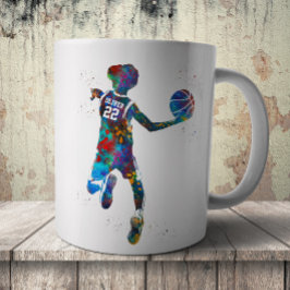 ティーンのバスケットボール選手 コーヒーマグカップ