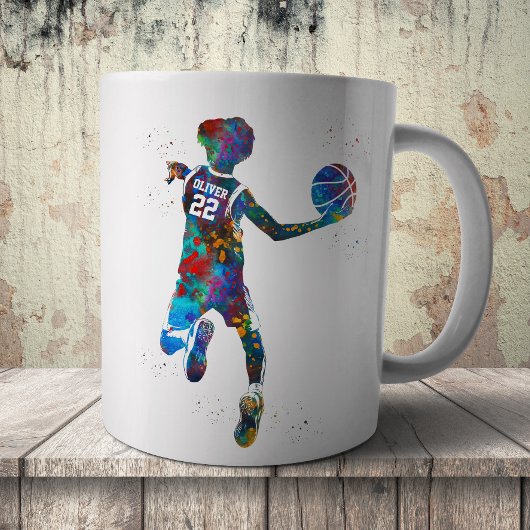 ティーンのバスケットボール選手 コーヒーマグカップ