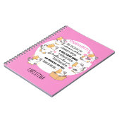 ティーンの名付け子へのアイルランドの祝福 かわいい猫 ノートブック (左側)